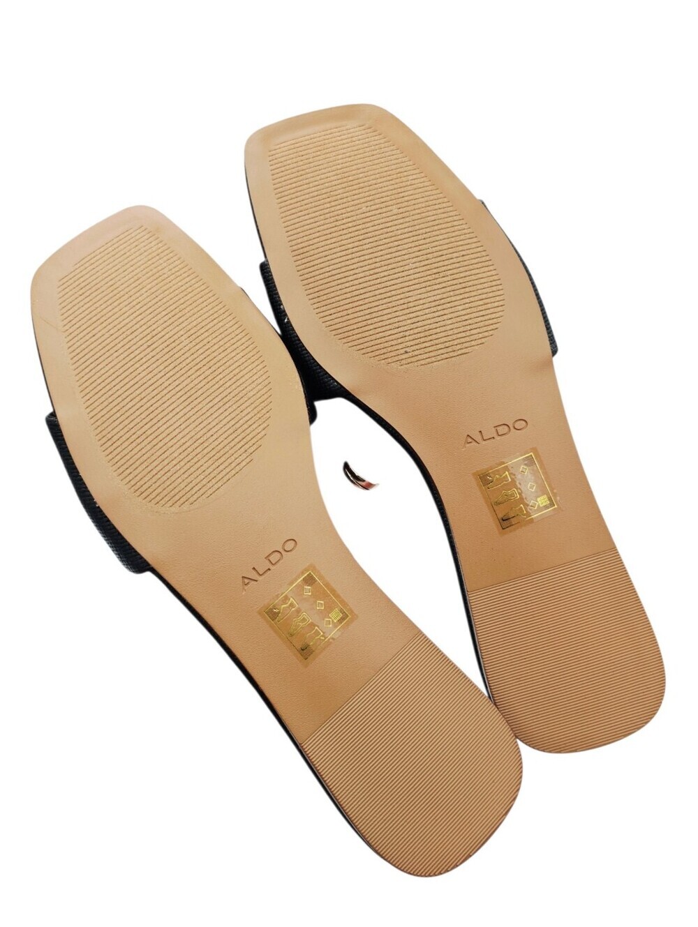 ALDO Itsandal Black Slide Sandals with Studded Rhinestones Embellishments NWOT - Picture 11 of 11